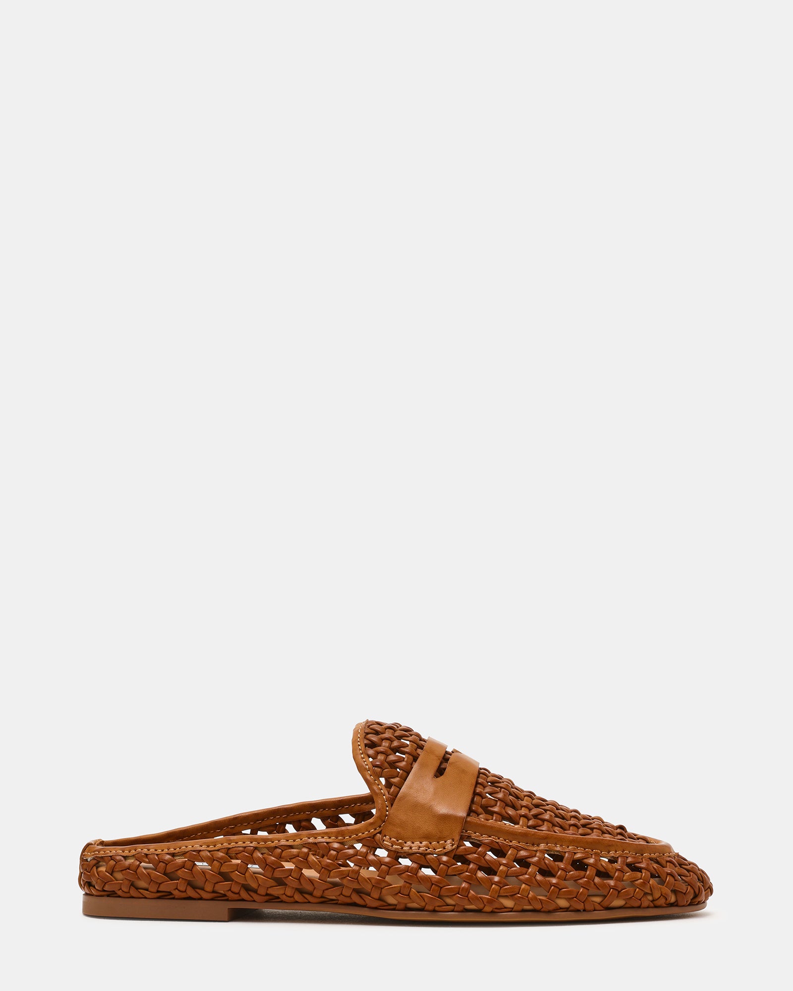 RAFE Woven Tan Slip-On Mule Women's Flat | Steve Madden
