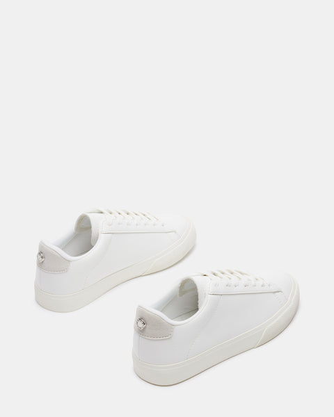 REMI White Low-Top Lace-Up Sneaker | Women's Sneakers – Steve Madden