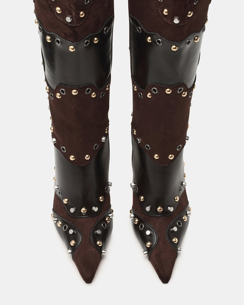 REVIVE BROWN MULTI WIDE CALF