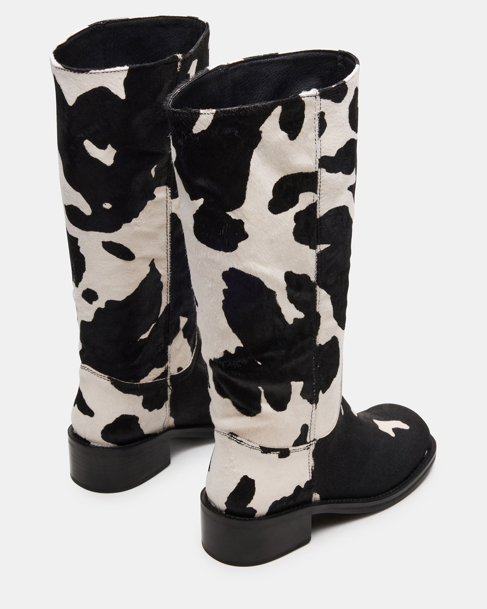 Womens Boots Steve Madden Cow Print Booties Knee Cow Print Booties