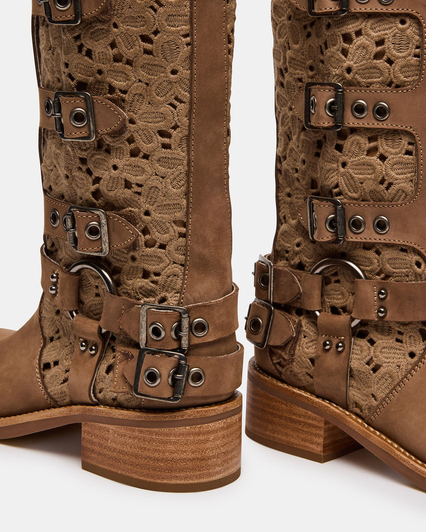 ROCKY FLORAL TAN NUBUCK