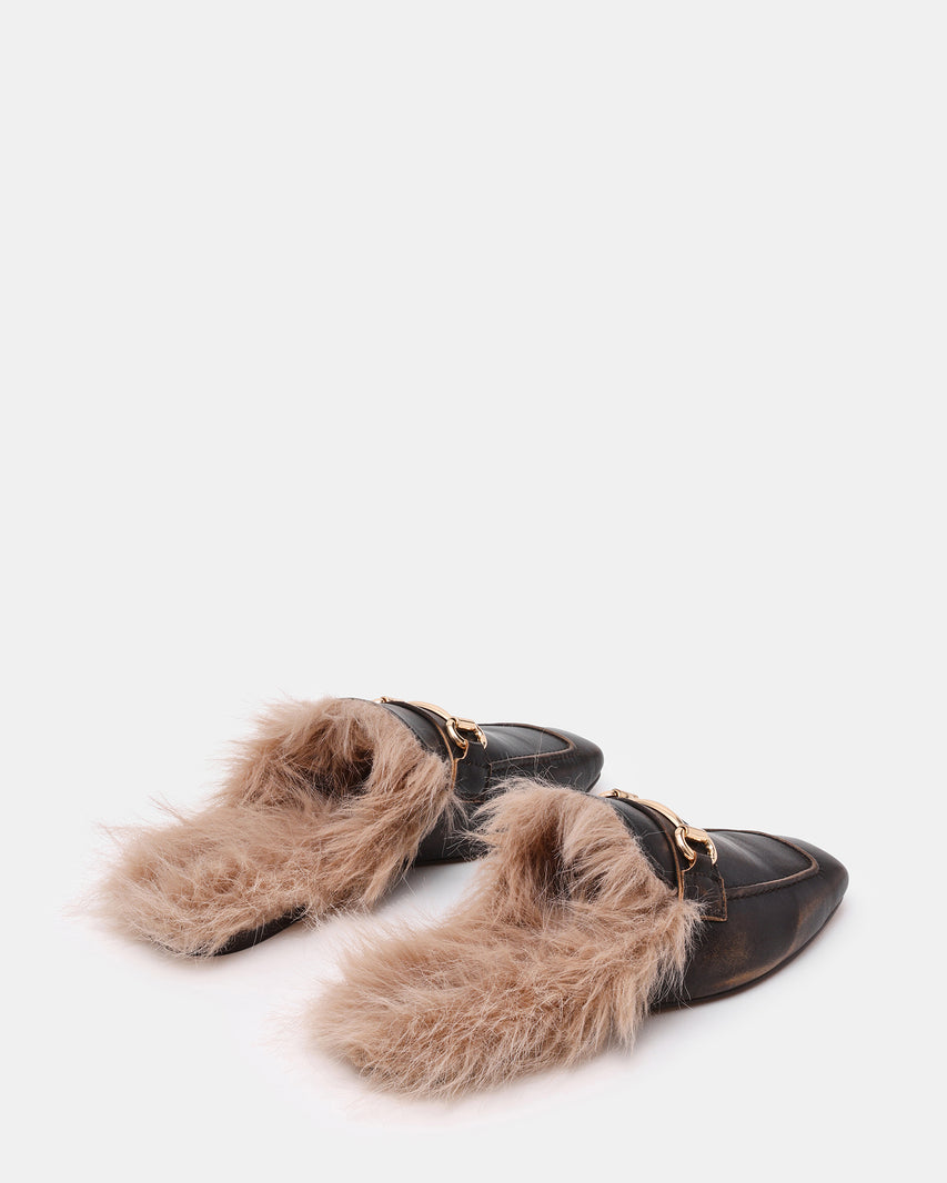 ROMEO FAUX FUR BROWN - view 5