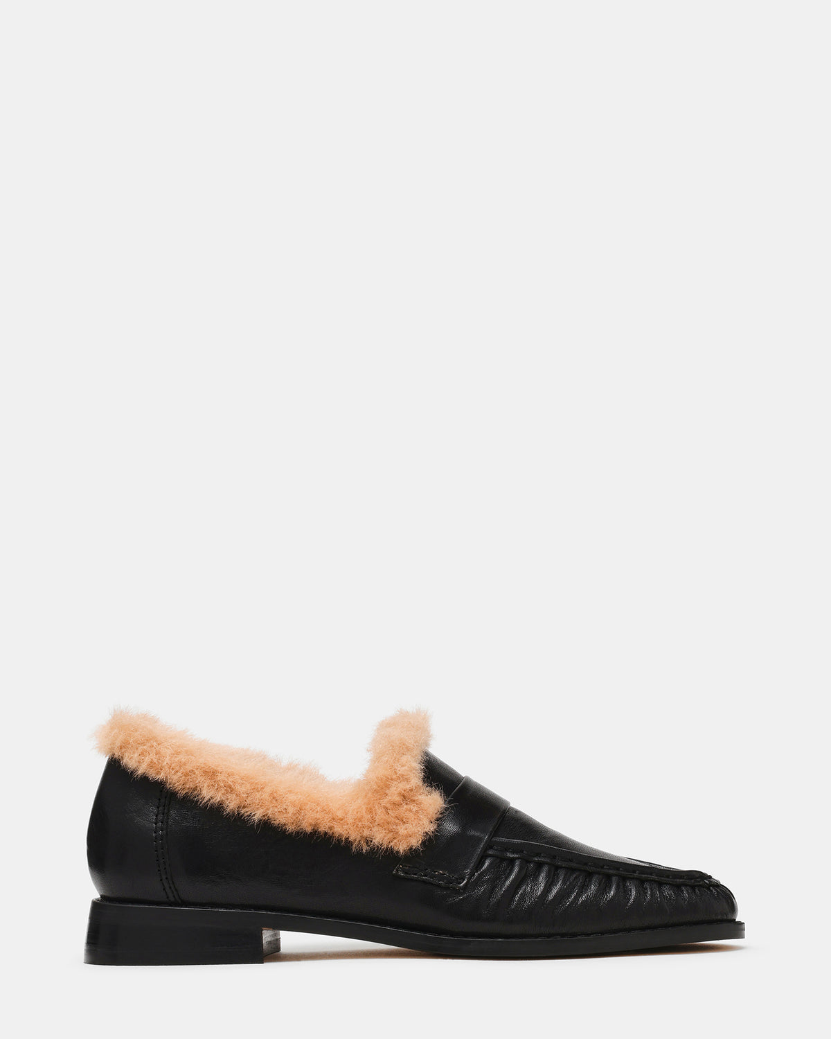 RONIE FAUX FUR BLACK LEATHER
