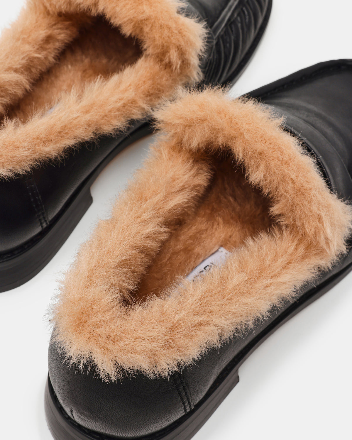 RONIE FAUX FUR BLACK LEATHER - view 4