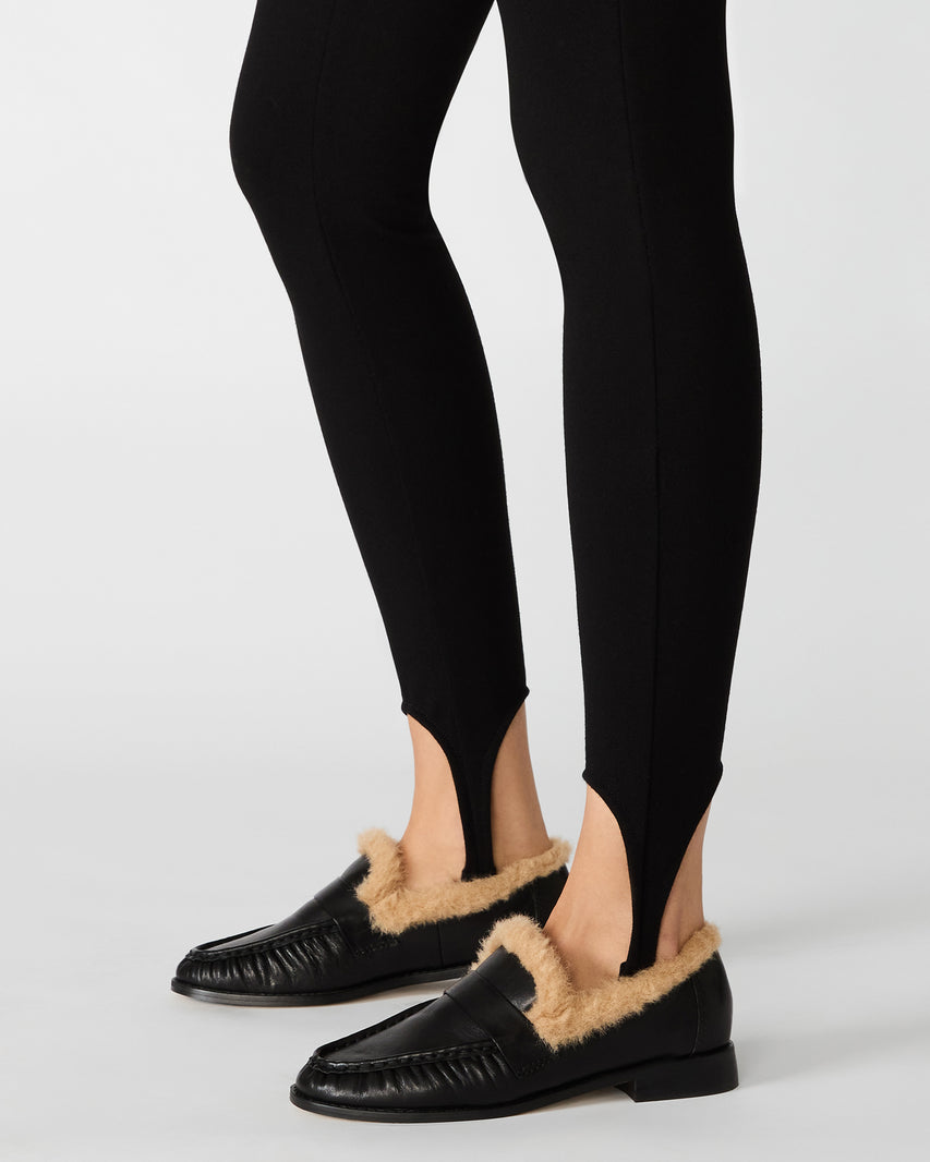 RONIE FAUX FUR BLACK LEATHER - view 2