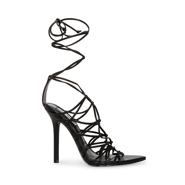 SONYAH Black Strappy Lace-Up Heel | Women's Heels – Steve Madden