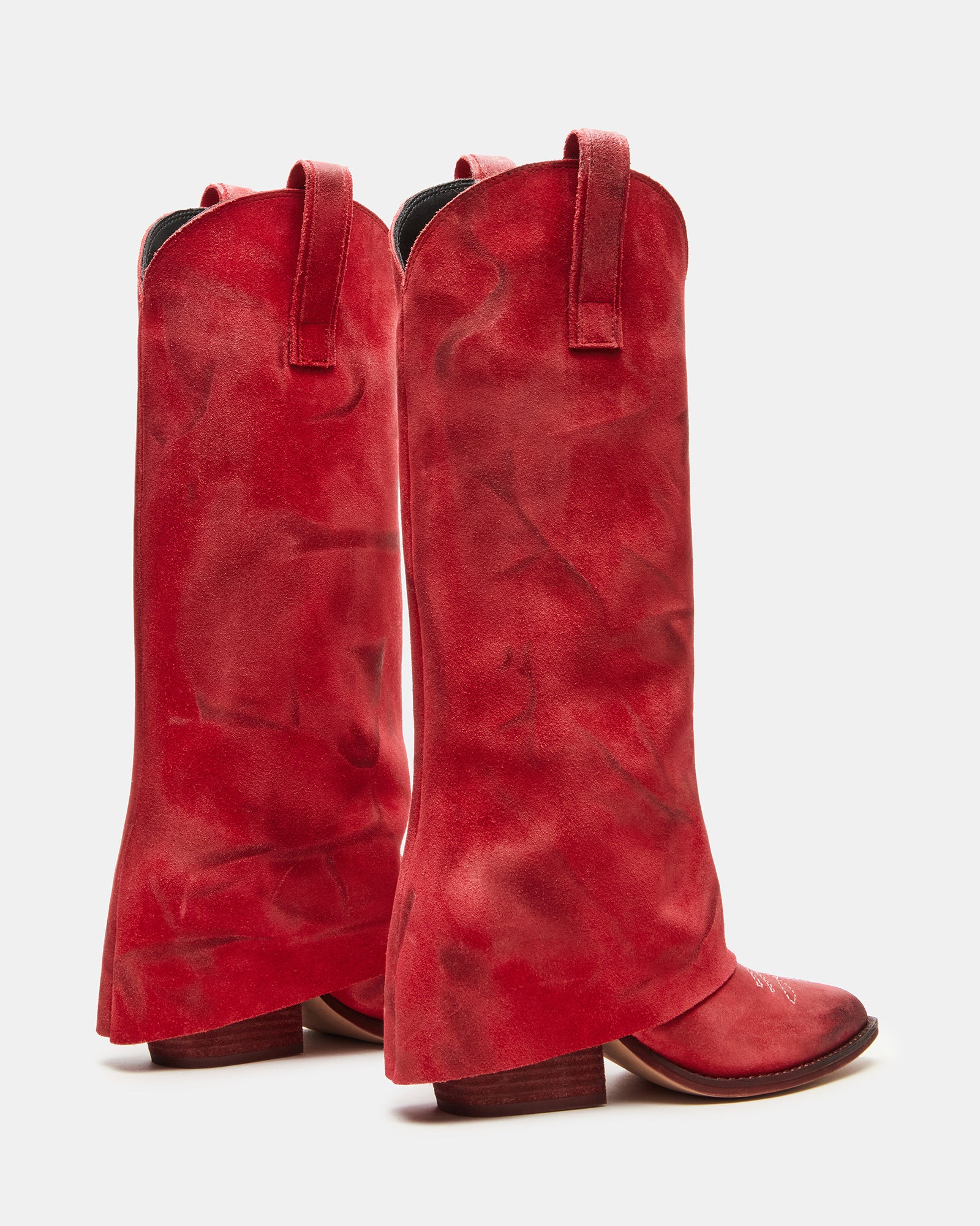 red suede boots