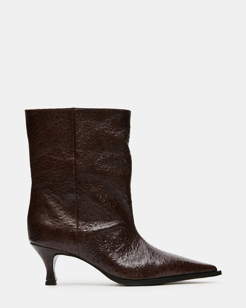 STARLA OSTRICH BROWN LEATHER