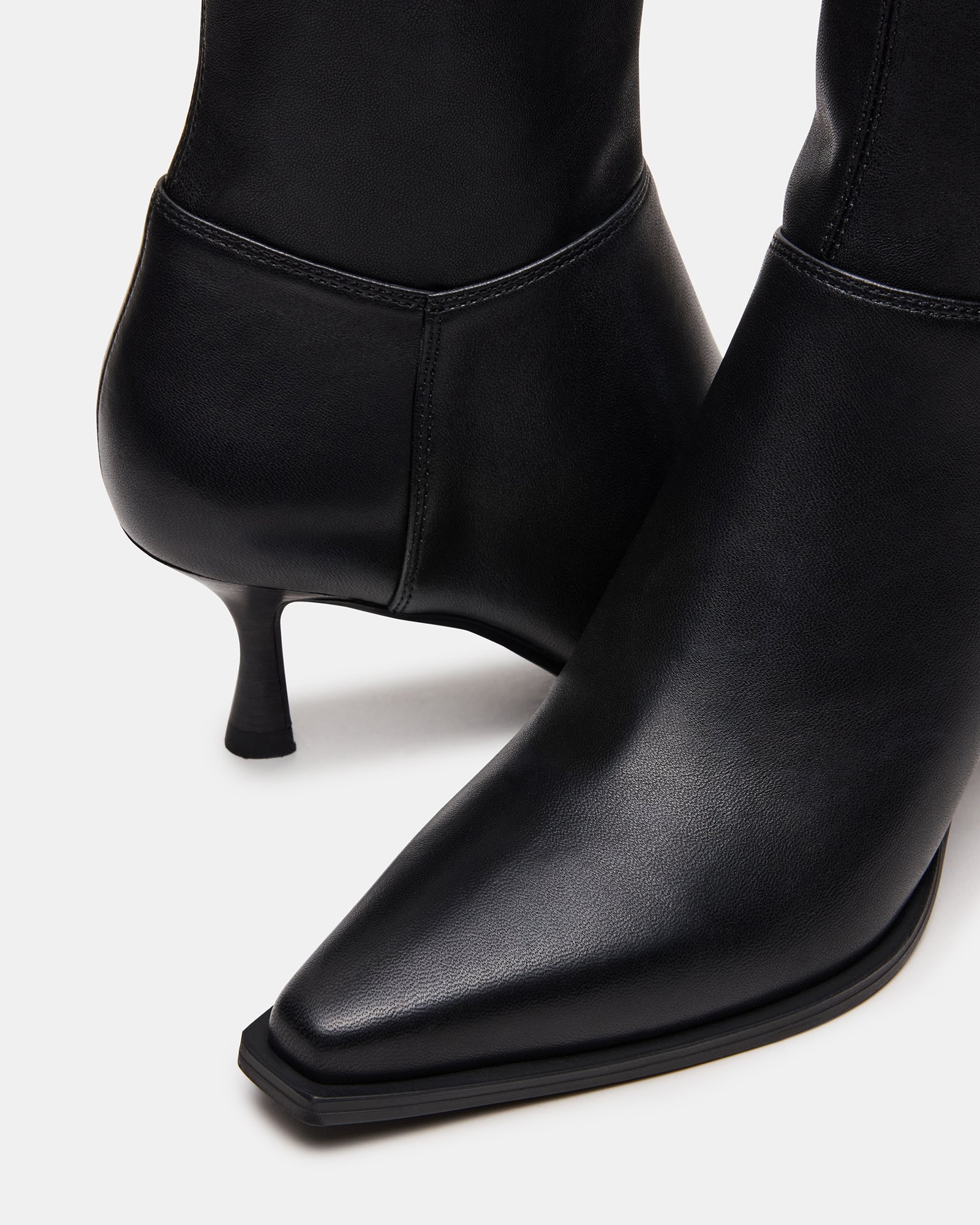 STASIA Black Pointed-Toe Kitten Heel Women's Ankle Boot Steve Madden STASIA Black Pointed-Toe Kitten Heel Women's Ankle Boot Steve Madden
