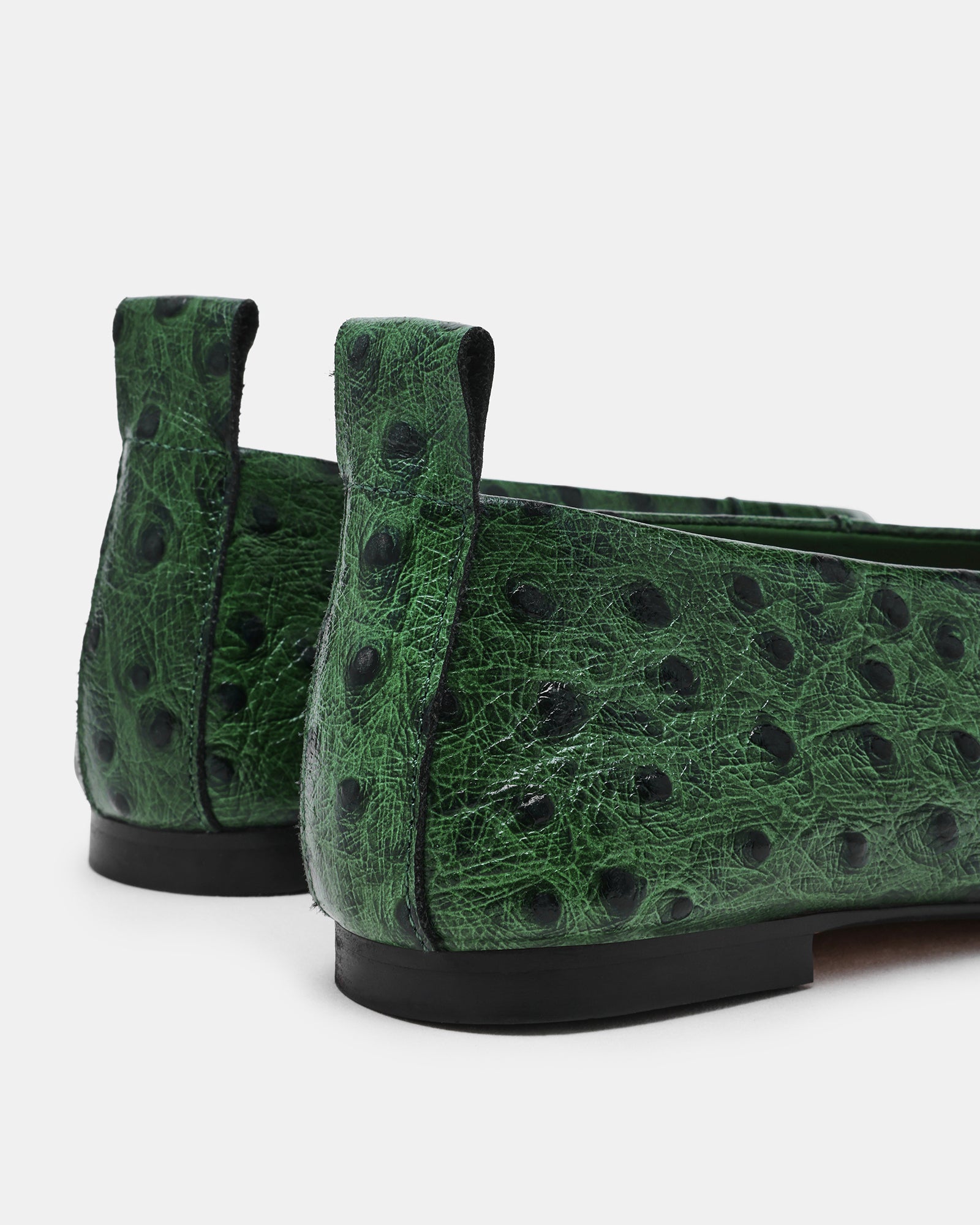 SWANKY OSTRICH GREEN LEATHER - view 3