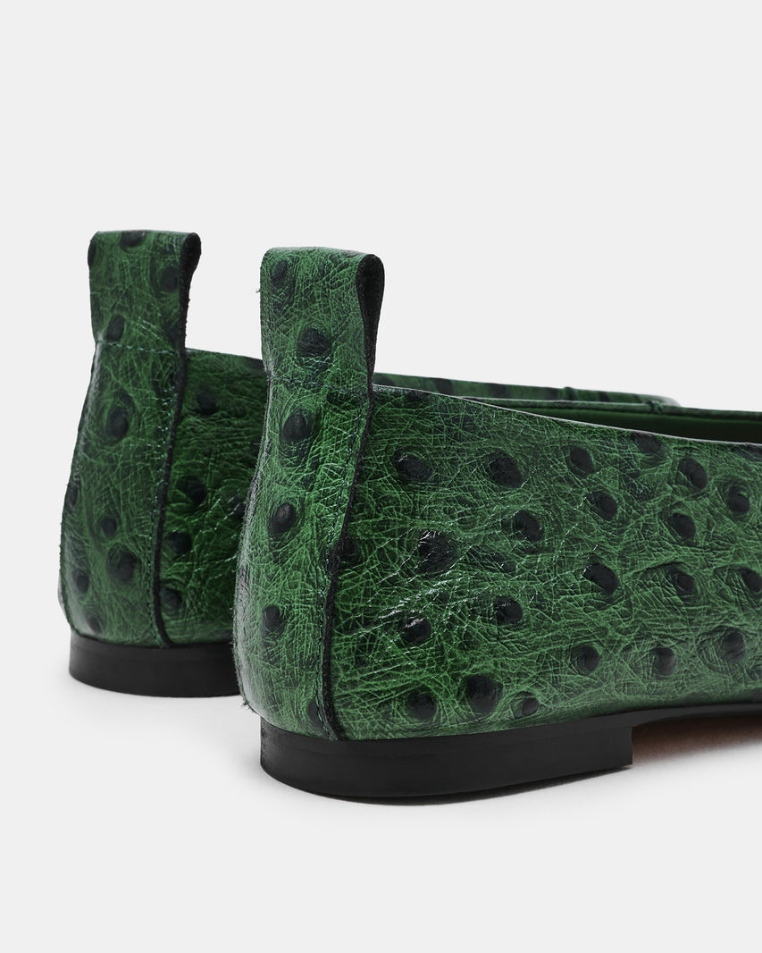 SWANKY OSTRICH GREEN LEATHER - view 3