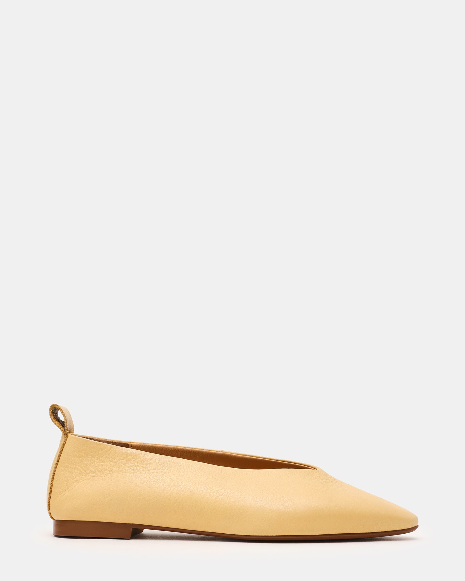 SWANKY Butter Leather Almond-Toe Ballet Women's Flat | Steve Madden