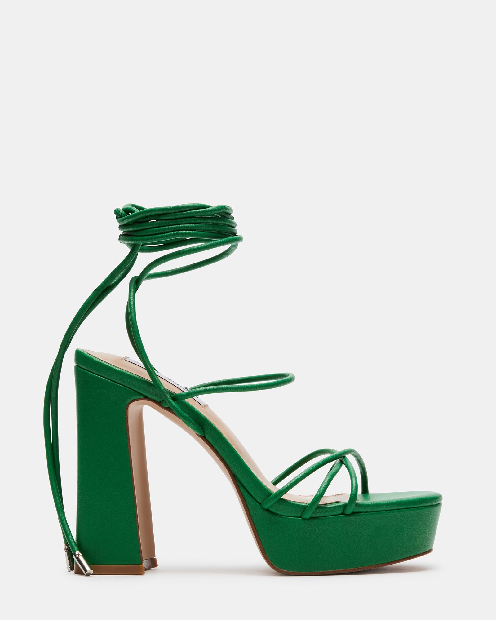 TALLULAH Green Lace Up Platform Heel | Women's Heels – Steve Madden