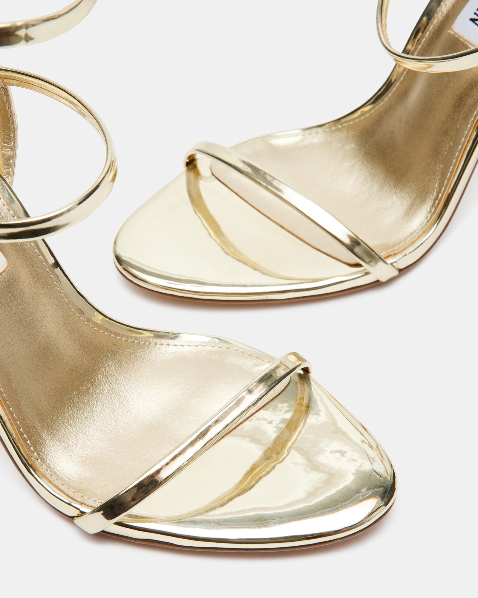 THERESA Champagne Strappy Heeled Sandal | Women's Heels – Steve Madden