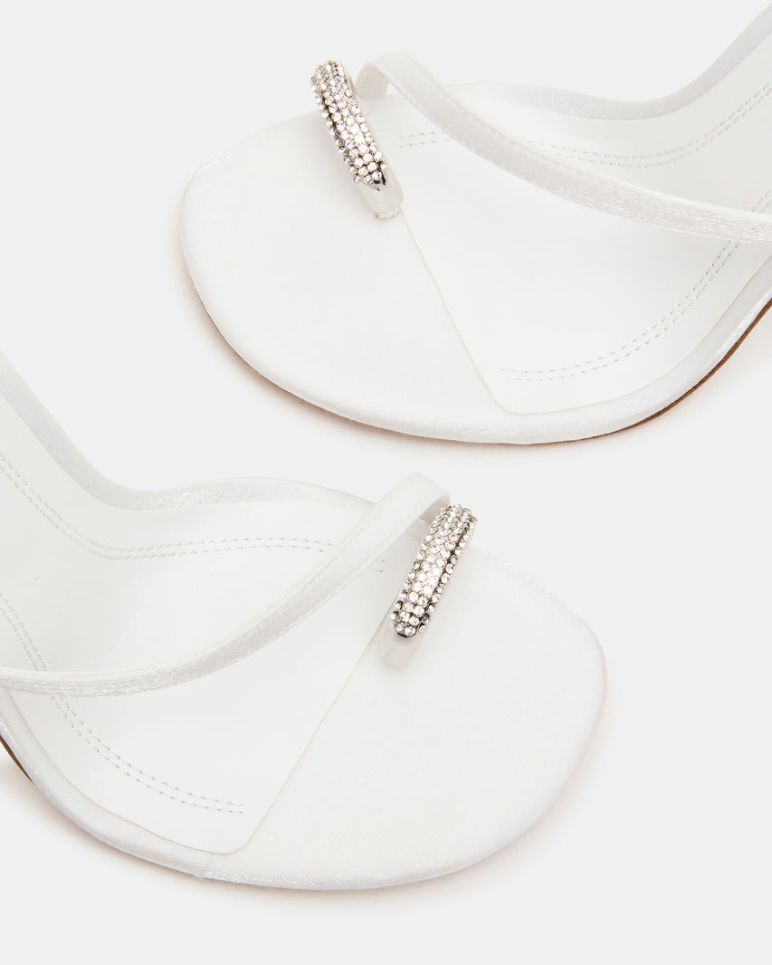 TIA RHINESTONES WHITE SATIN