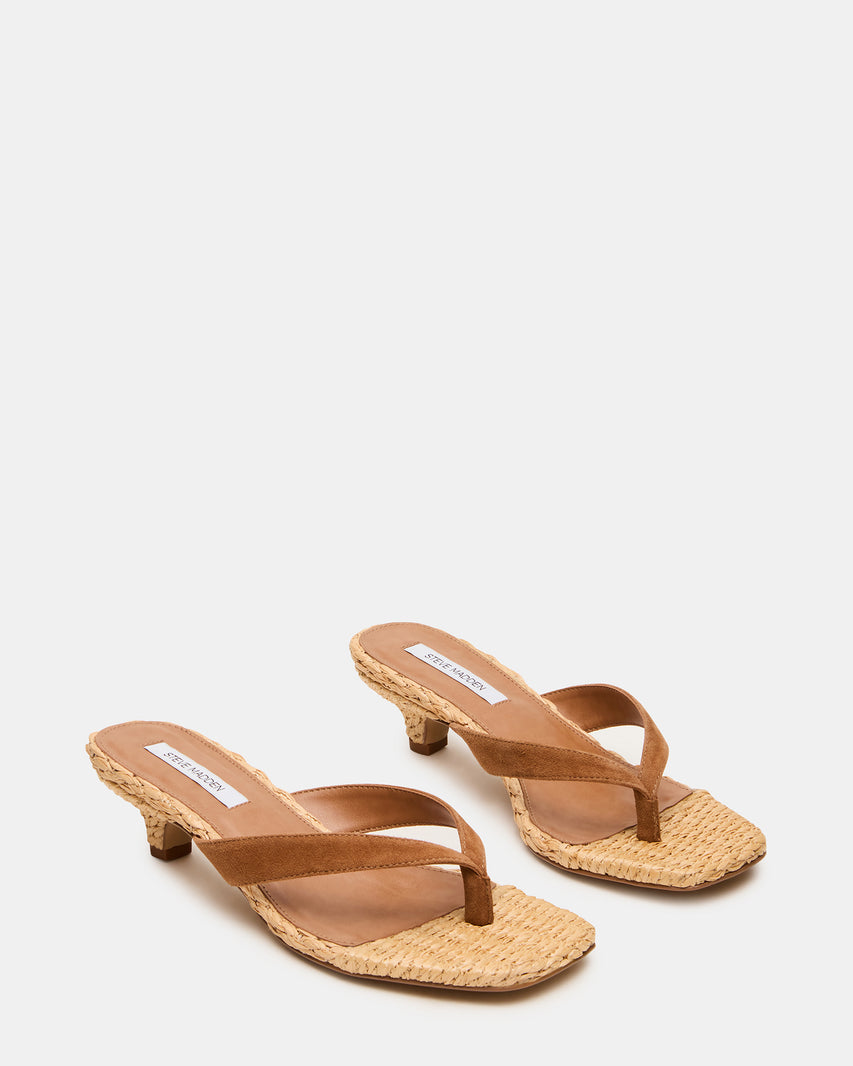 TRACIE RAFFIA CHESTNUT SUEDE - view 2