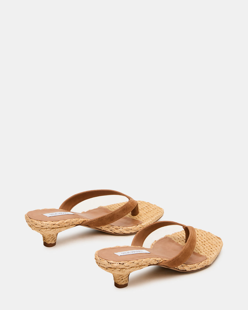 TRACIE RAFFIA CHESTNUT SUEDE - view 5