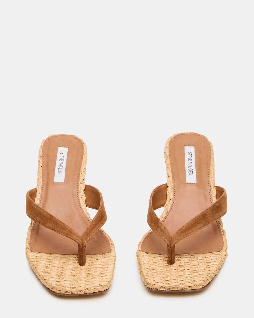 TRACIE RAFFIA CHESTNUT SUEDE - view 4