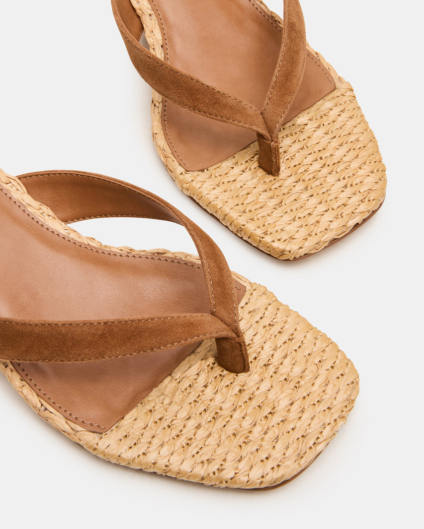 TRACIE RAFFIA CHESTNUT SUEDE - view 3