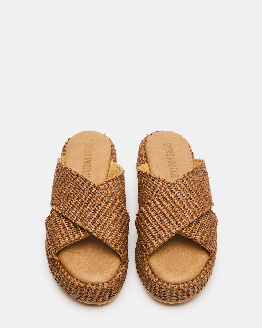 TULUM BROWN RAFFIA
