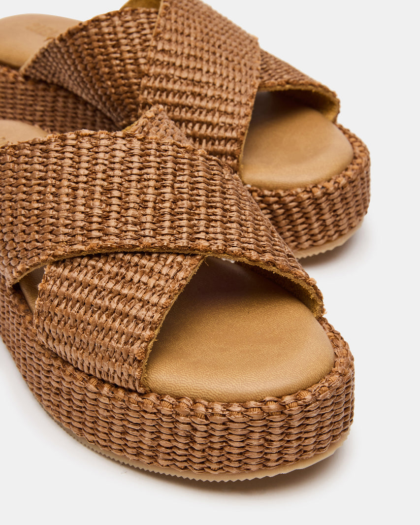 TULUM BROWN RAFFIA