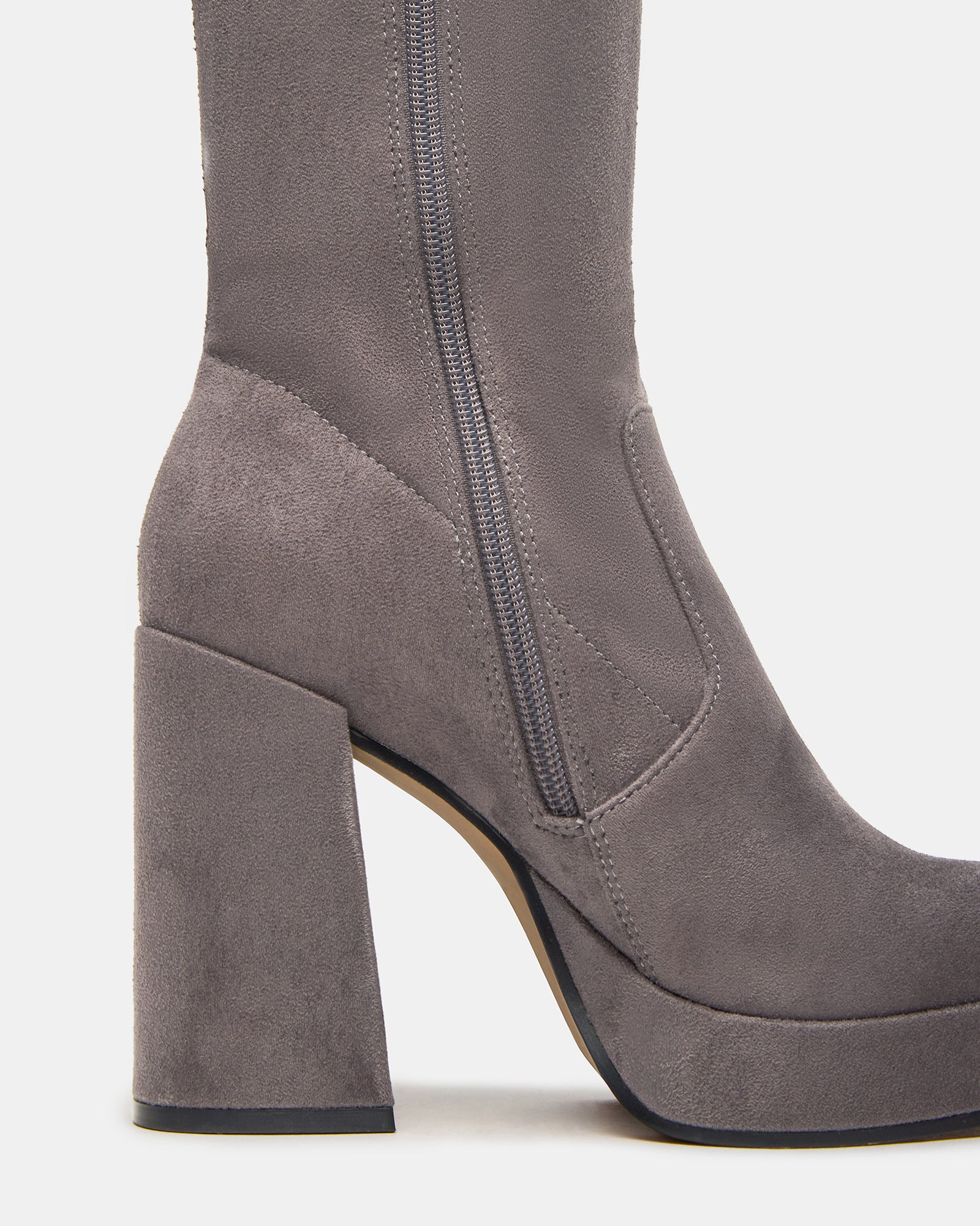 Steve Madden Women's Twain Block Heel Boots - Grey - Size 9 Steve Madden Women's Twain Block Heel Boots - Grey - Size 9