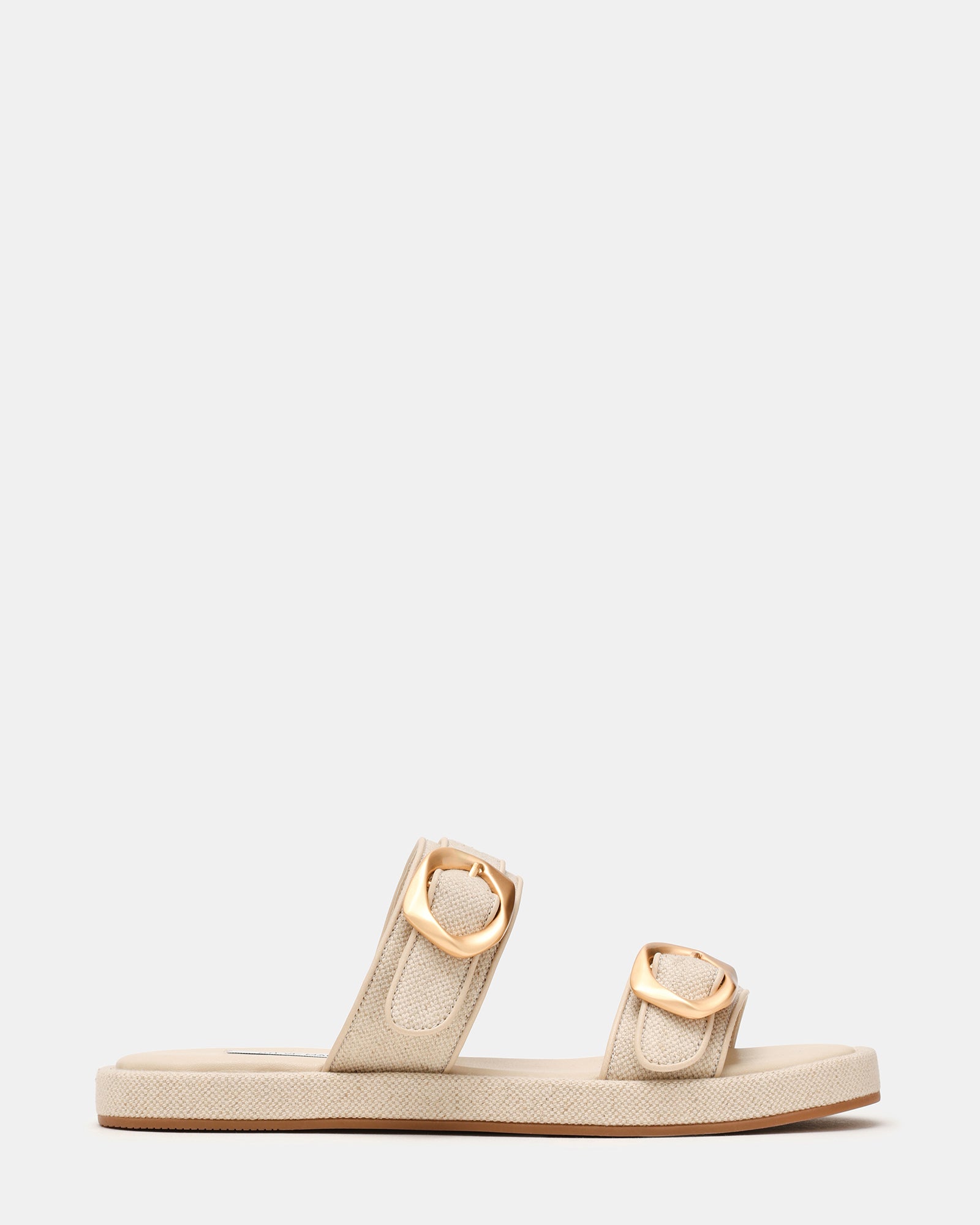 VEYA Linen Buckles Slide Flatform Mule Women's Sandal | Steve Madden