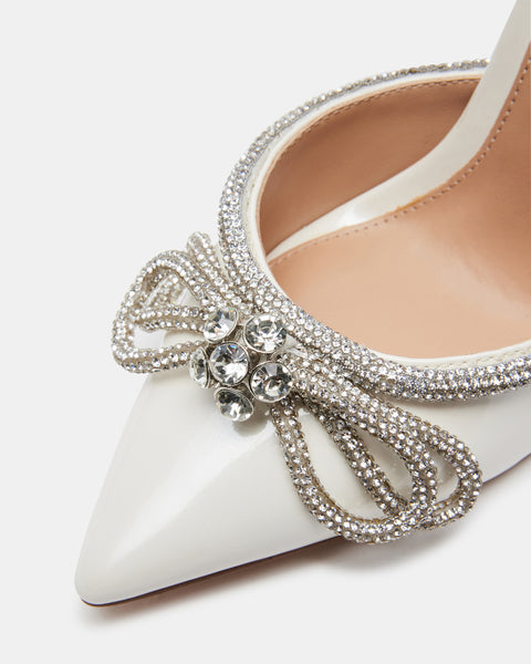 VIABLE Off-White Heel | Women's Rhinestone-Embellished Stilettos ...