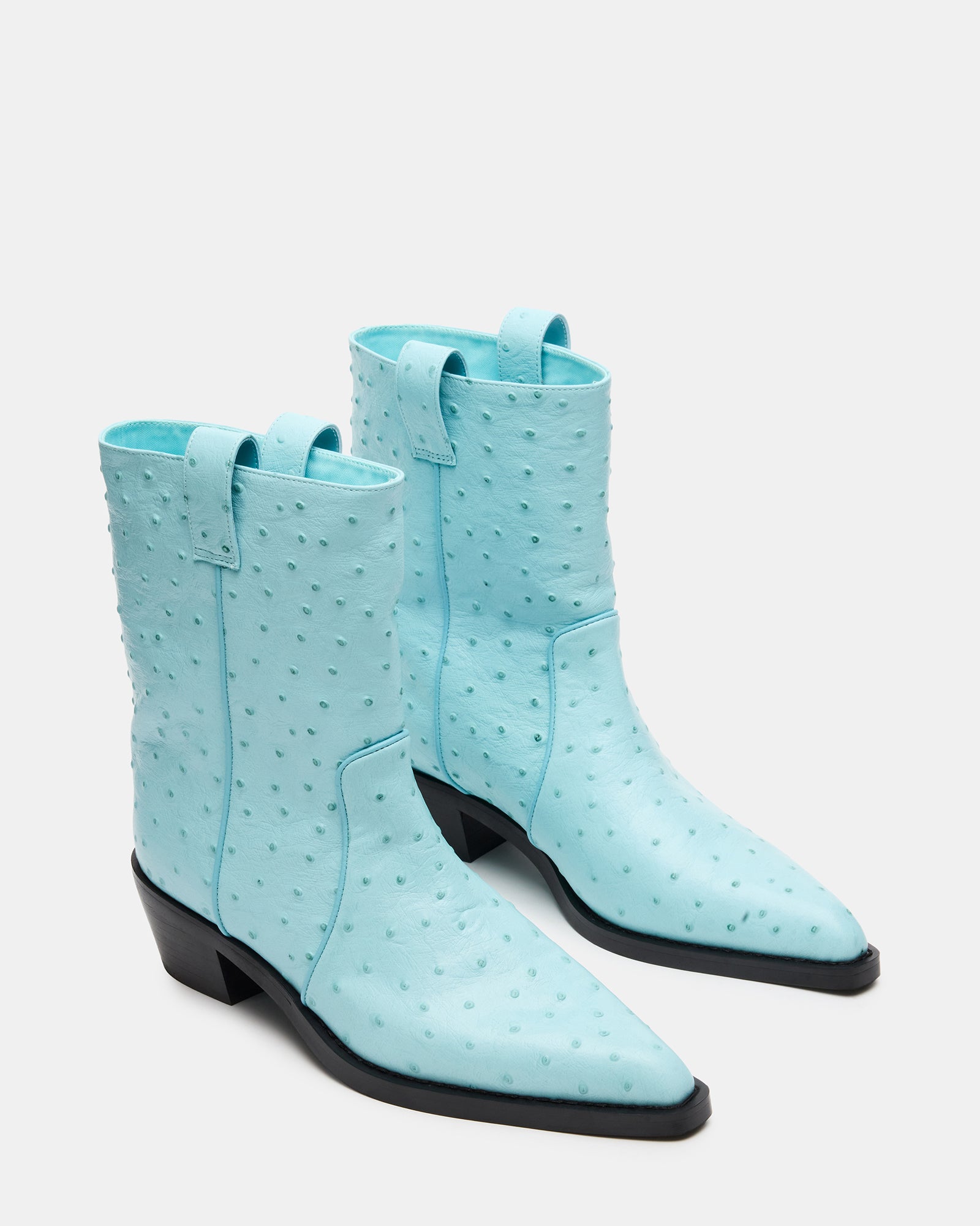 VINNY OSTRICH TURQUOISE LEATHER - view 3