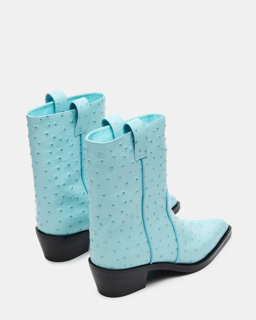 VINNY OSTRICH TURQUOISE LEATHER - view 6