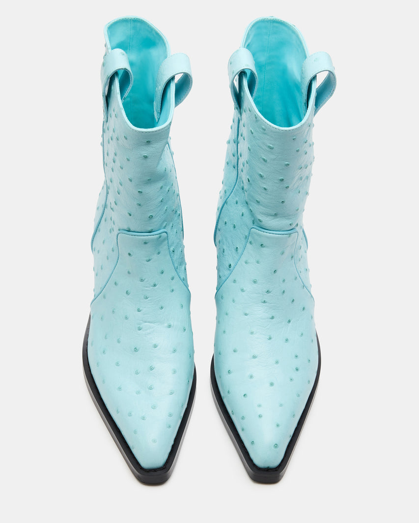 VINNY OSTRICH TURQUOISE LEATHER - view 5