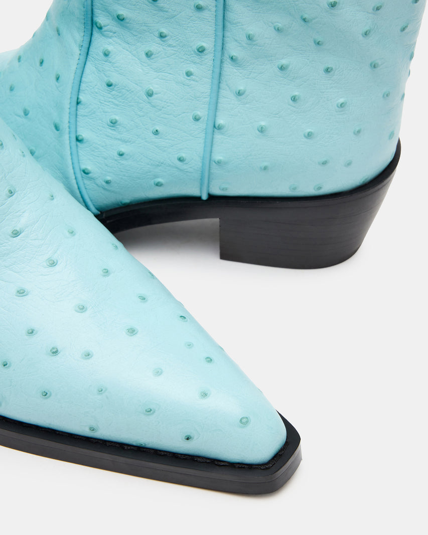 VINNY OSTRICH TURQUOISE LEATHER - view 4