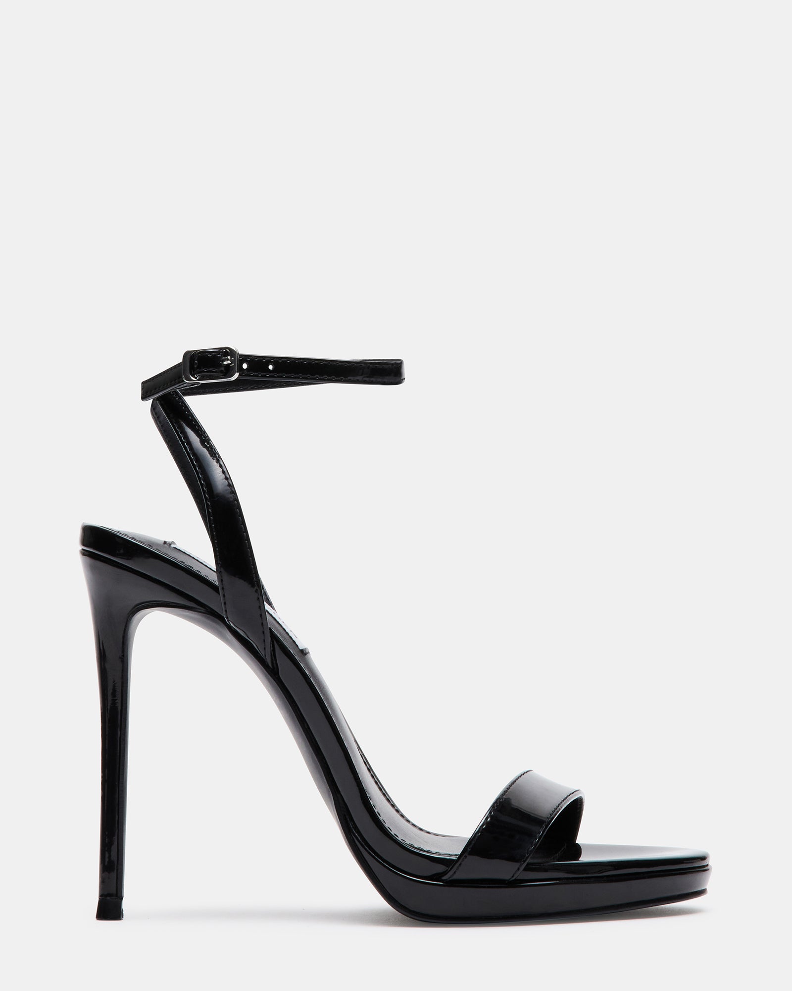 Buy online Black Pu Ankle Strap Sandals from heels for Women by Truffle  Collection for ₹860 at 80% off | 2024 Limeroad.com