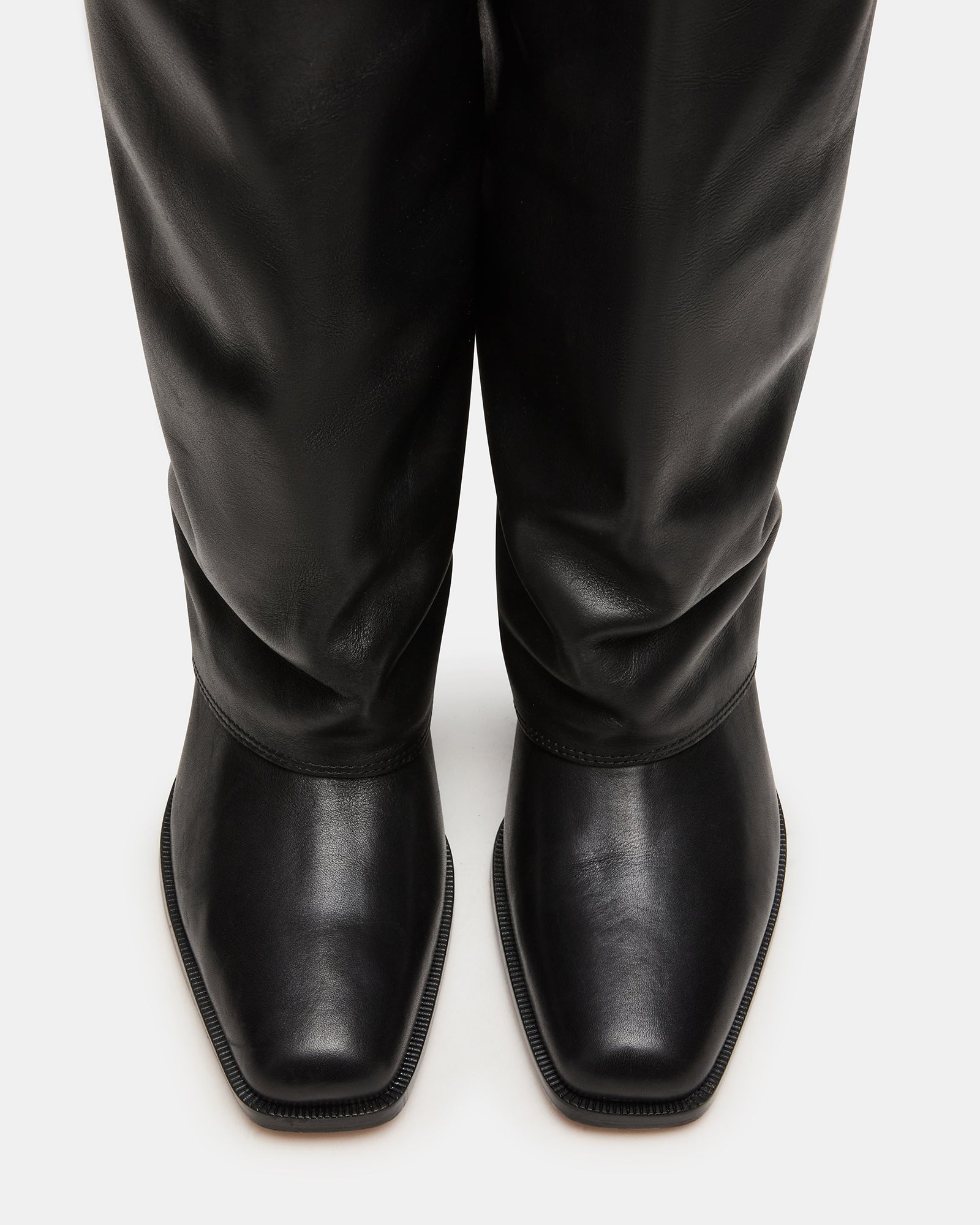 Steve Madden Women's Winnick Block Heel Boots - Black - Size 5 - Leather Steve Madden Women's Winnick Block Heel Boots - Black - Size 5 - Leather