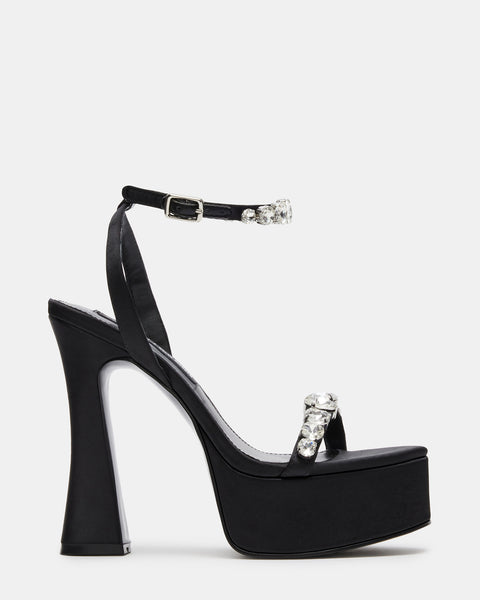 ZOEY Black Multi Embellished Platform Heel | Jessica Rich x Steve Madden