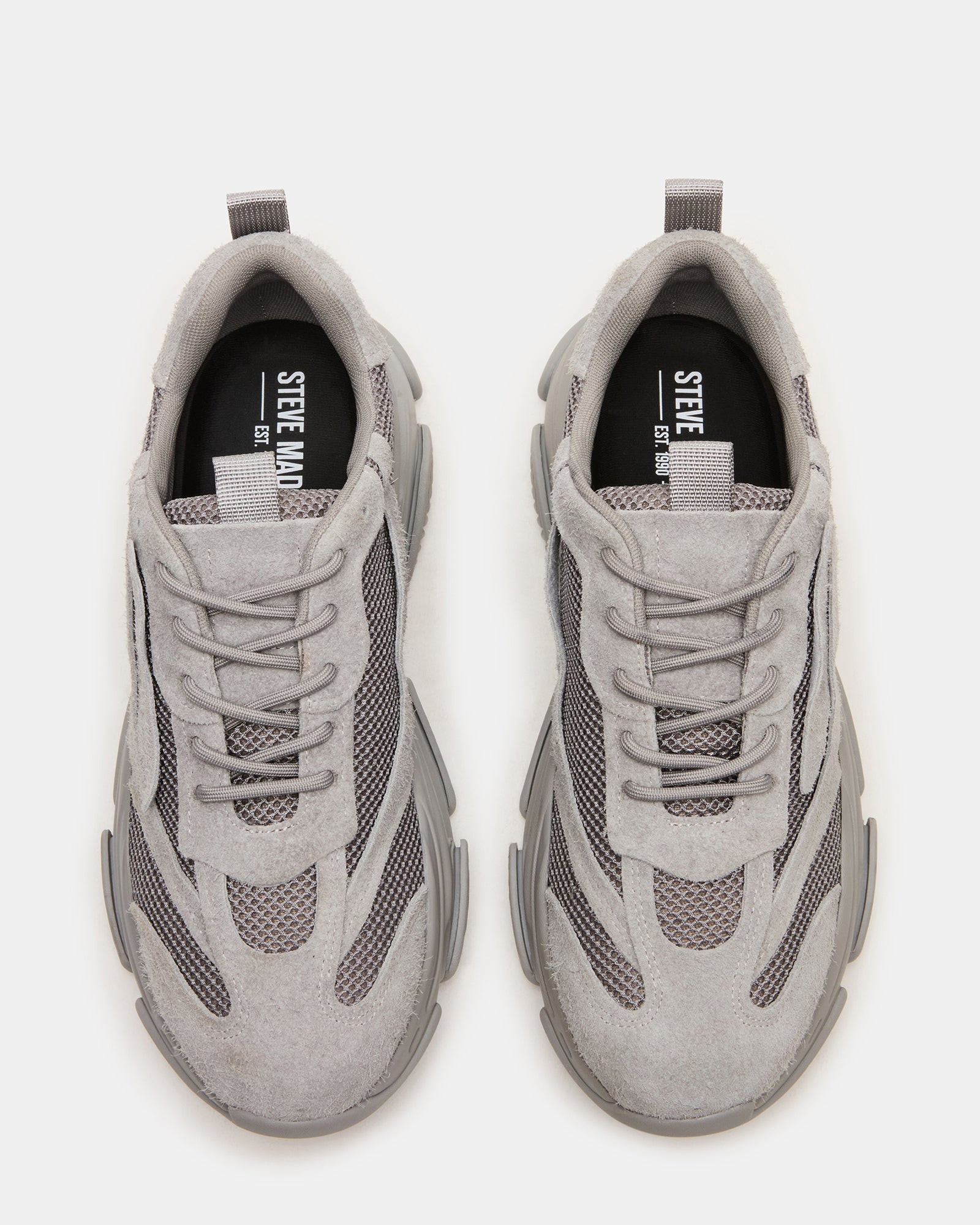 Posess POSSESS Grey Suede Low-Top Lace-Up Men's Sneaker – Steve Madden