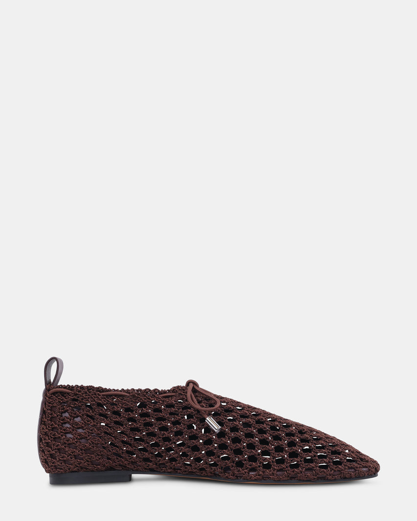 VESPA Espresso Ballet Woven Mesh Women's Flat | Steve Madden