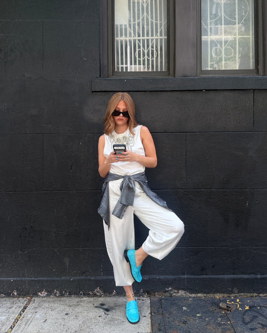 RONIE OSTRICH TURQUOISE LEATHER - view 7