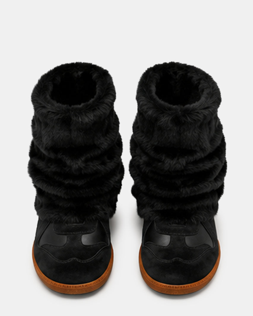 MAVIS FAUX FUR BLACK SUEDE - view 6