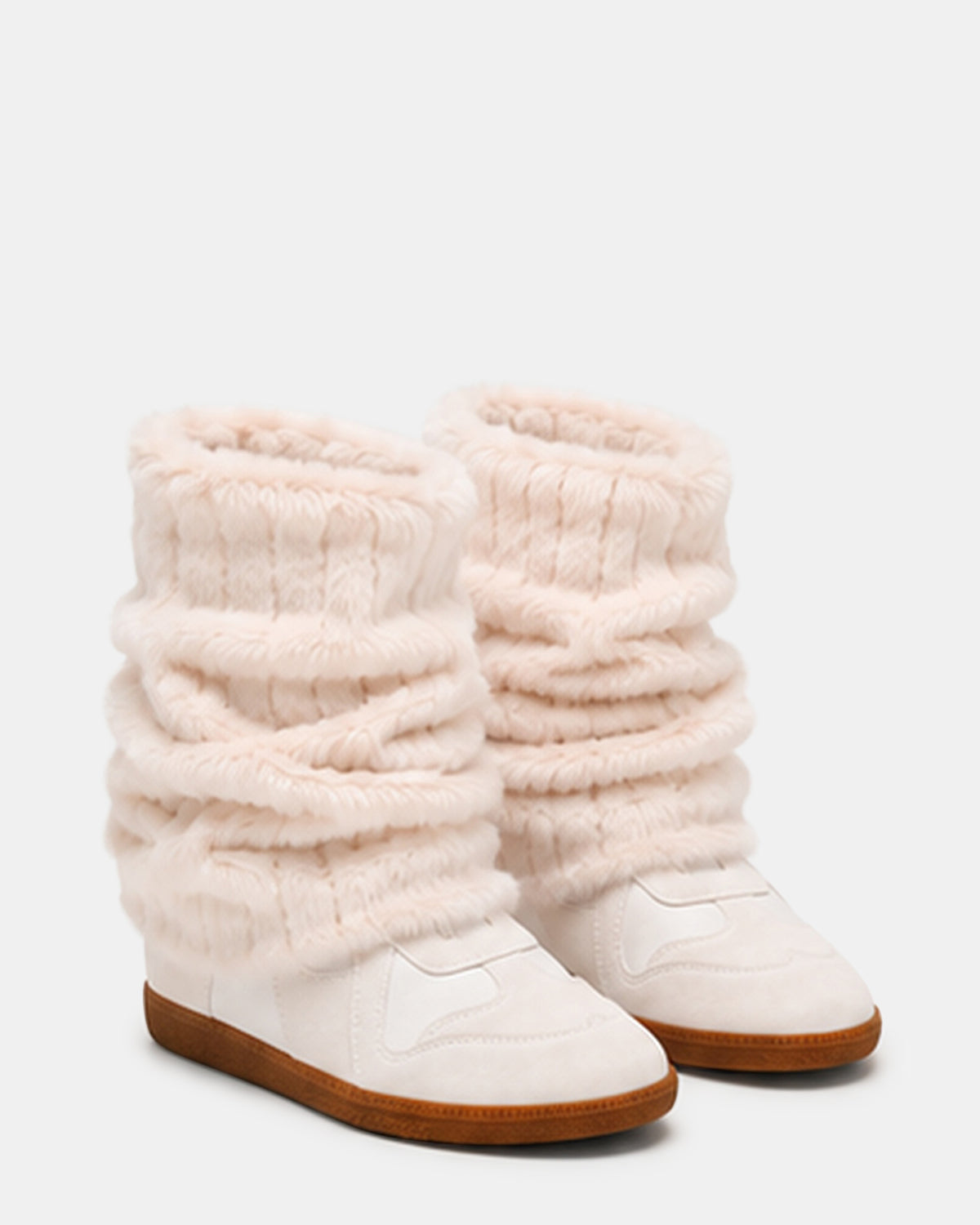 MAVIS FAUX FUR WHITE SUEDE - view 3