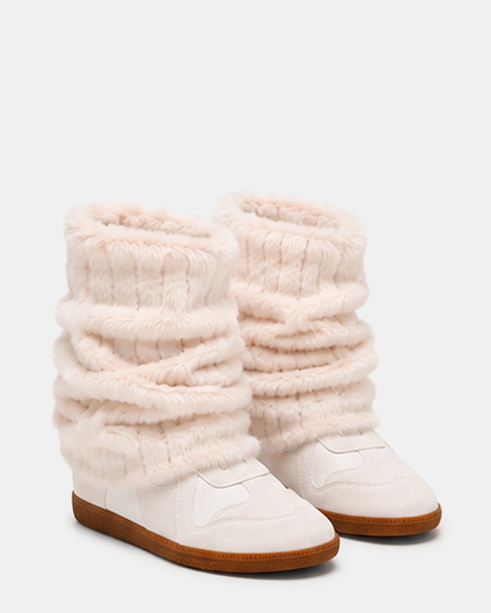 MAVIS FAUX FUR WHITE SUEDE - view 3
