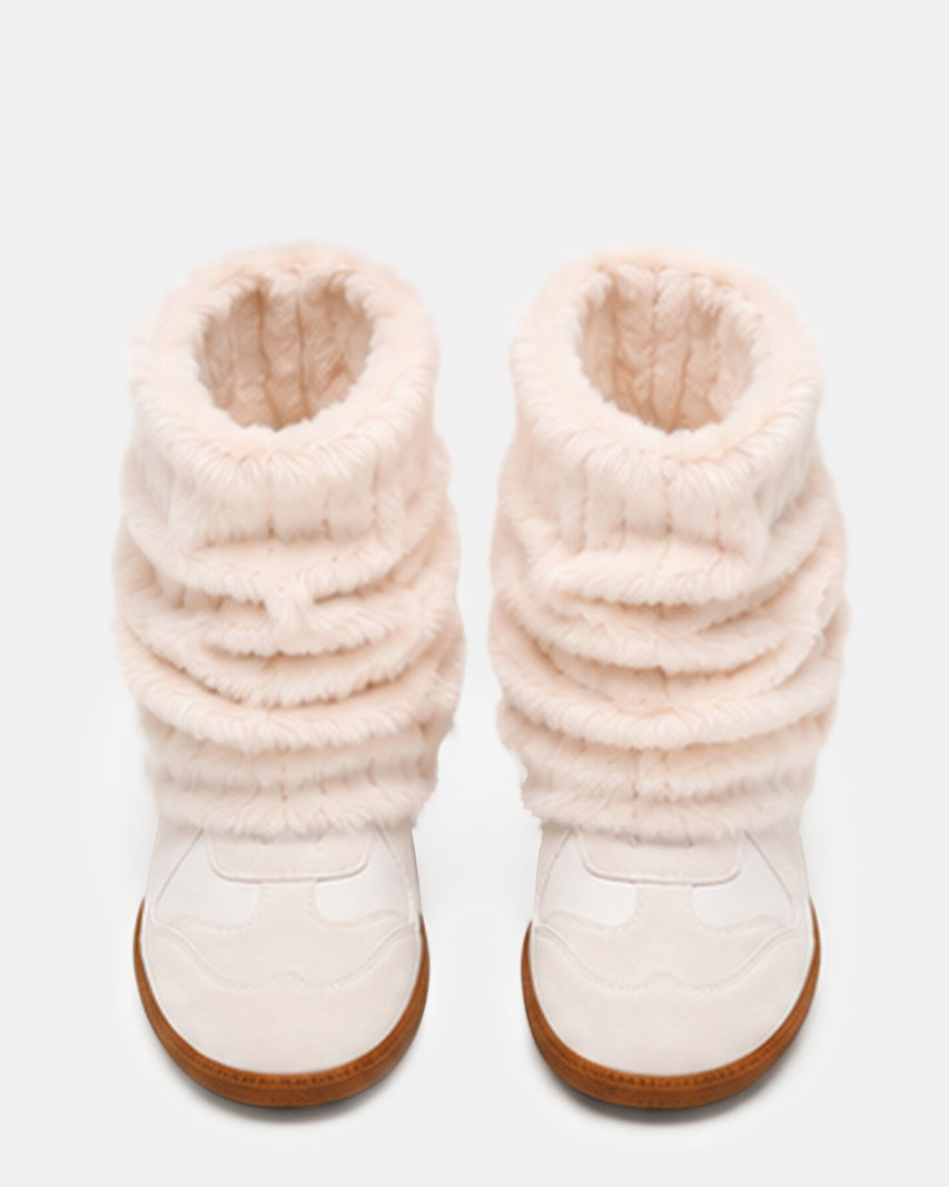 MAVIS FAUX FUR WHITE SUEDE - view 5
