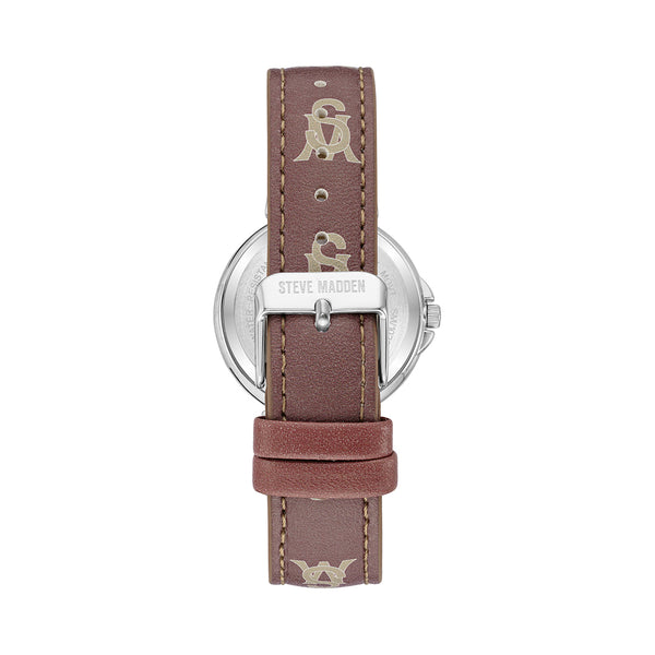 STACKED LOGO WATCH BROWN