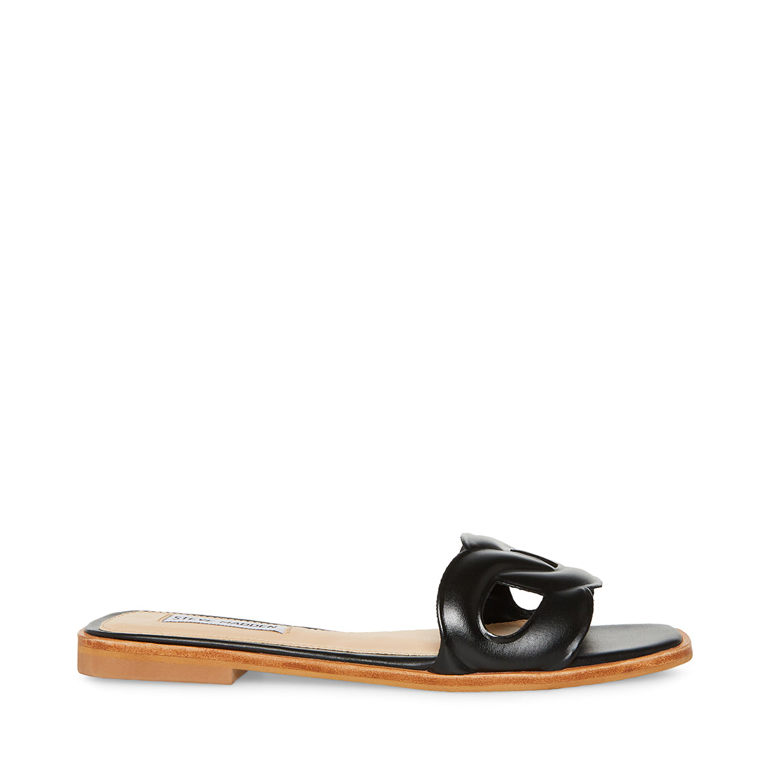 HELENE Black Square Toe Slide Sandal | Women's Sandals – Steve Madden