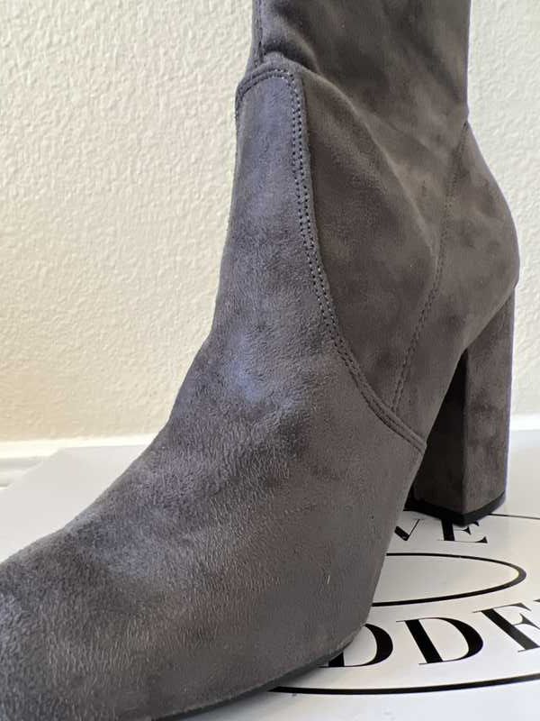 NORRIS GREY SUEDE HEELED BOOTS - SM REBOOTED