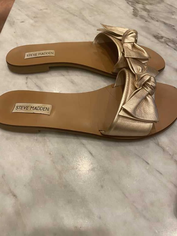 Gold Bow Sandals - SM REBOOTED