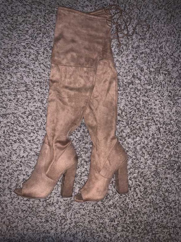 ELLIANA OVER-THE-KNEE BOOTS IN NUDE - SM REBOOTED
